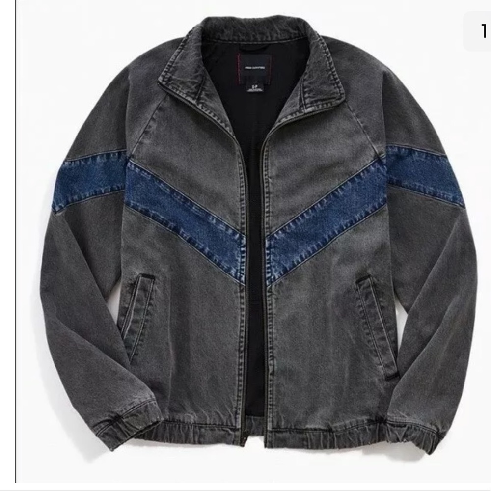 NWT BDG urban outfitters Meadowland Denim Track Jacket size Small